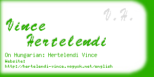 vince hertelendi business card